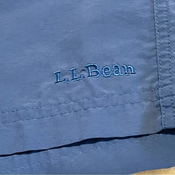 LL Bean Shorts Lined Swim Trunks Mens Large Blue Board Shorts Outdoor Pockets - Picture 7 of 10